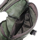 PRADA Shoulder Bag Nylon Khaki Silver Auth 148427-25