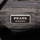 PRADA Shoulder Bag Nylon Khaki Silver Auth 148427-25