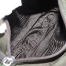 PRADA Shoulder Bag Nylon Khaki Silver Auth 148427-26