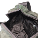 PRADA Shoulder Bag Nylon Khaki Silver Auth 148427-27