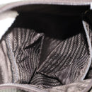 PRADA Shoulder Bag Nylon Khaki Silver Auth 148427-30