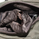 PRADA Shoulder Bag Nylon Khaki Silver Auth 148427-31