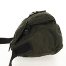 PRADA Shoulder Bag Nylon Khaki Silver Auth 148427-3