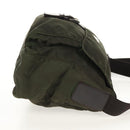 PRADA Shoulder Bag Nylon Khaki Silver Auth 148427-6