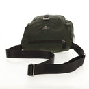 PRADA Shoulder Bag Nylon Khaki Silver Auth 148427-8