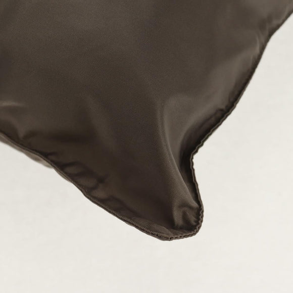 PRADA Tote Bag Nylon Khaki Silver Auth 148428