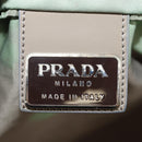 PRADA Tote Bag Nylon Khaki Silver Auth 148428-22