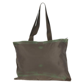 PRADA Tote Bag Nylon Khaki Silver Auth 148428 - 0