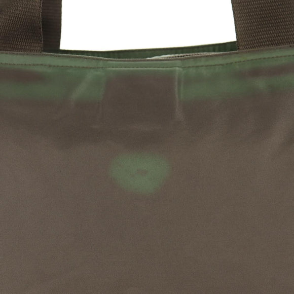 PRADA Tote Bag Nylon Khaki Silver Auth 148428