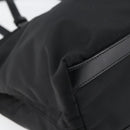PRADA Tote Bag Nylon Black Silver Auth 148430-15