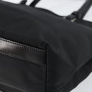 PRADA Tote Bag Nylon Black Silver Auth 148430-16