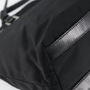 PRADA Tote Bag Nylon Black Silver Auth 148430-17