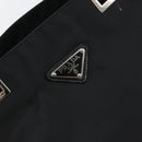 PRADA Tote Bag Nylon Black Silver Auth 148430-18