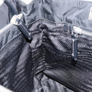 PRADA Tote Bag Nylon Black Silver Auth 148430-21