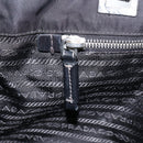 PRADA Tote Bag Nylon Black Silver Auth 148430-22