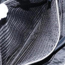 PRADA Tote Bag Nylon Black Silver Auth 148430-25