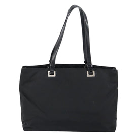 PRADA Tote Bag Nylon Black Silver Auth 148430 - 0