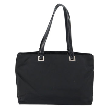 PRADA Tote Bag Nylon Black Silver Auth 148430 - 0