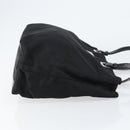 PRADA Tote Bag Nylon Black Silver Auth 148430-3