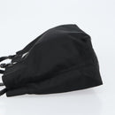 PRADA Tote Bag Nylon Black Silver Auth 148430-4