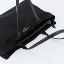 PRADA Tote Bag Nylon Black Silver Auth 148430-6