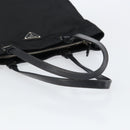 PRADA Tote Bag Nylon Black Silver Auth 148430-7
