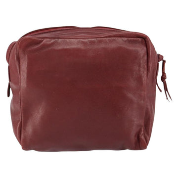 LOEWE Anagram Shoulder Bag Leather Bordeaux Auth 148431 - 0