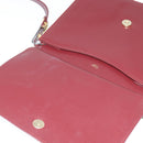 CARTIER Must Line Shoulder Bag Leather Bordeaux Gold Auth 148432-14