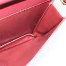 CARTIER Must Line Shoulder Bag Leather Bordeaux Gold Auth 148432-21