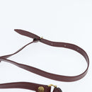CARTIER Must Line Shoulder Bag Leather Bordeaux Gold Auth 148432-8