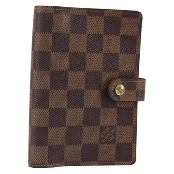 LOUIS VUITTON Damier Ebene Agenda PM Day Planner Cover R20700 LV Auth 148433