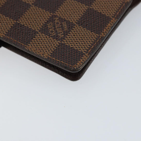 LOUIS VUITTON Damier Ebene Agenda PM Day Planner Cover R20700 LV Auth 148433A
