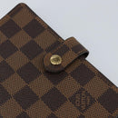 LOUIS VUITTON Damier Ebene Agenda PM Day Planner Cover R20700 LV Auth 148433-8