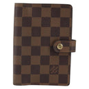 LOUIS VUITTON Damier Ebene Agenda PM Day Planner Cover R20700 LV Auth 148433-13