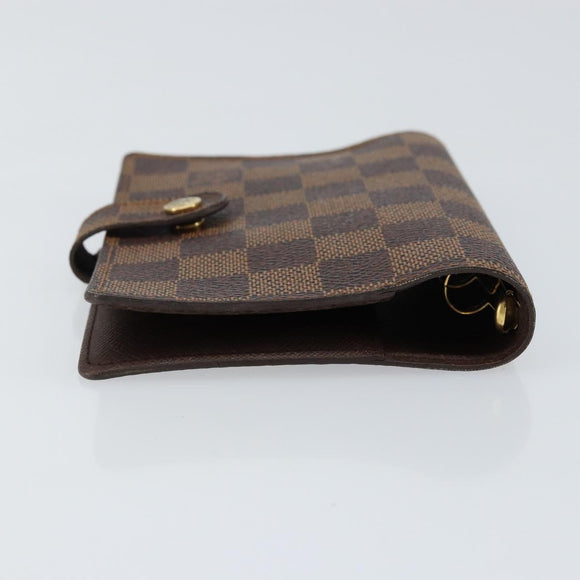 LOUIS VUITTON Damier Ebene Agenda PM Day Planner Cover R20700 LV Auth 148433A