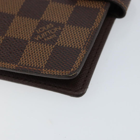LOUIS VUITTON Damier Ebene Agenda PM Day Planner Cover R20700 LV Auth 148433A