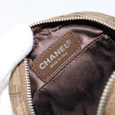 CHANEL New Travel line Pouch Nylon Beige CC Auth 148436-13