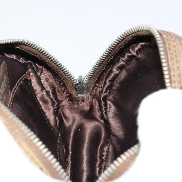 CHANEL New Travel line Pouch Nylon Beige CC Auth 148436