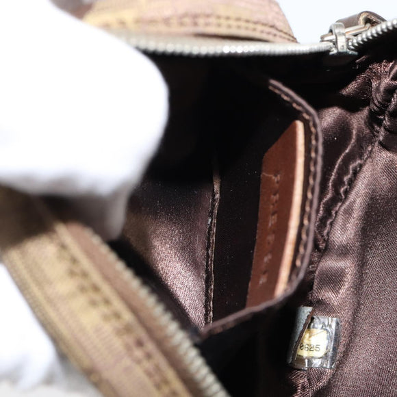 CHANEL New Travel line Pouch Nylon Beige CC Auth 148436