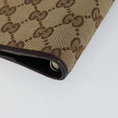 GUCCI GG Canvas Day Planner Cover Beige Silver 115240 Auth 148437-15