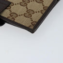 GUCCI GG Canvas Day Planner Cover Beige Silver 115240 Auth 148437-16