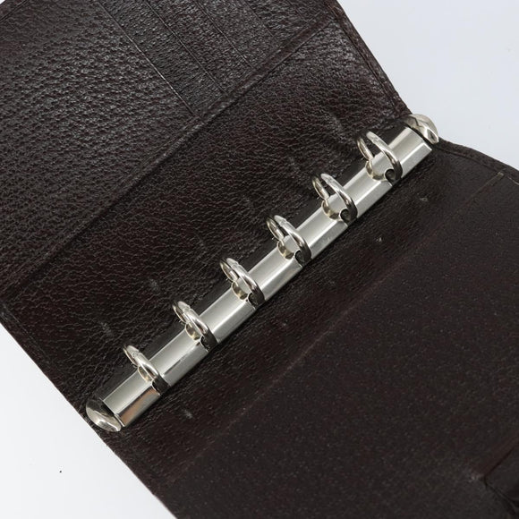 GUCCI GG Canvas Day Planner Cover Beige Silver 115240 Auth 148437