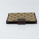 GUCCI GG Canvas Day Planner Cover Beige Silver 115240 Auth 148437-3