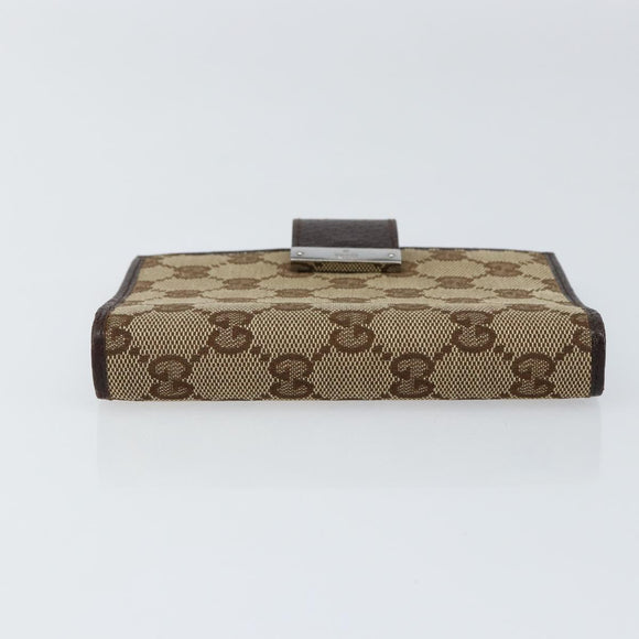 GUCCI GG Canvas Day Planner Cover Beige Silver 115240 Auth 148437