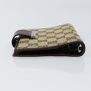 GUCCI GG Canvas Day Planner Cover Beige Silver 115240 Auth 148437-5