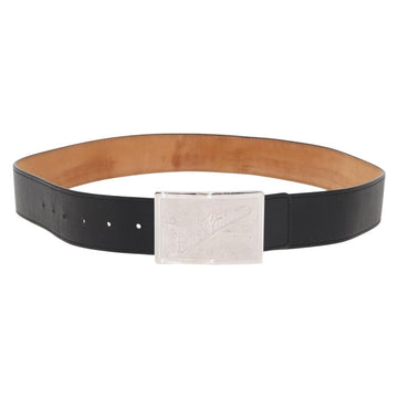 LOUIS VUITTON Ceinture jeans Belt Leather 40.9"" Black LV Auth 148441