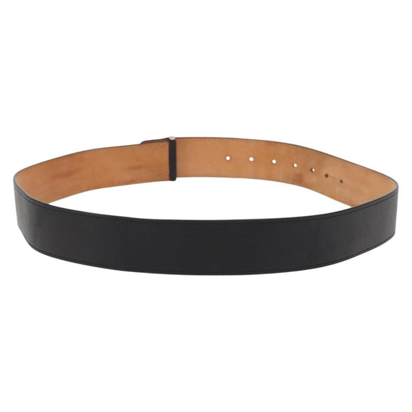 LOUIS VUITTON Ceinture jeans Belt Leather 40.9"" Black LV Auth 148441