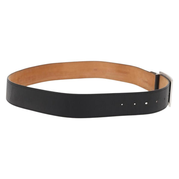 LOUIS VUITTON Ceinture jeans Belt Leather 40.9"" Black LV Auth 148441