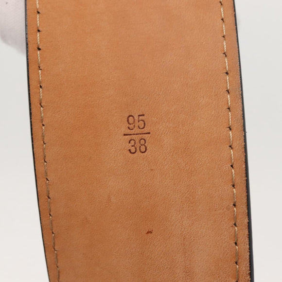 LOUIS VUITTON Ceinture jeans Belt Leather 40.9"" Black LV Auth 148441