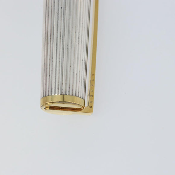 S.T. DUPONT Fountain Pen metal Silver tone Auth 148443